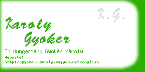 karoly gyoker business card