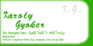 karoly gyoker business card